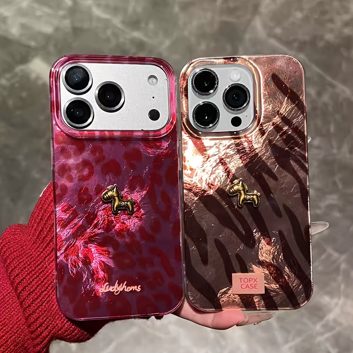 3D Printing Iphone - Fortschrittliches Leopardenmuster mit 3D-Pony-Handyhülle für iPhone