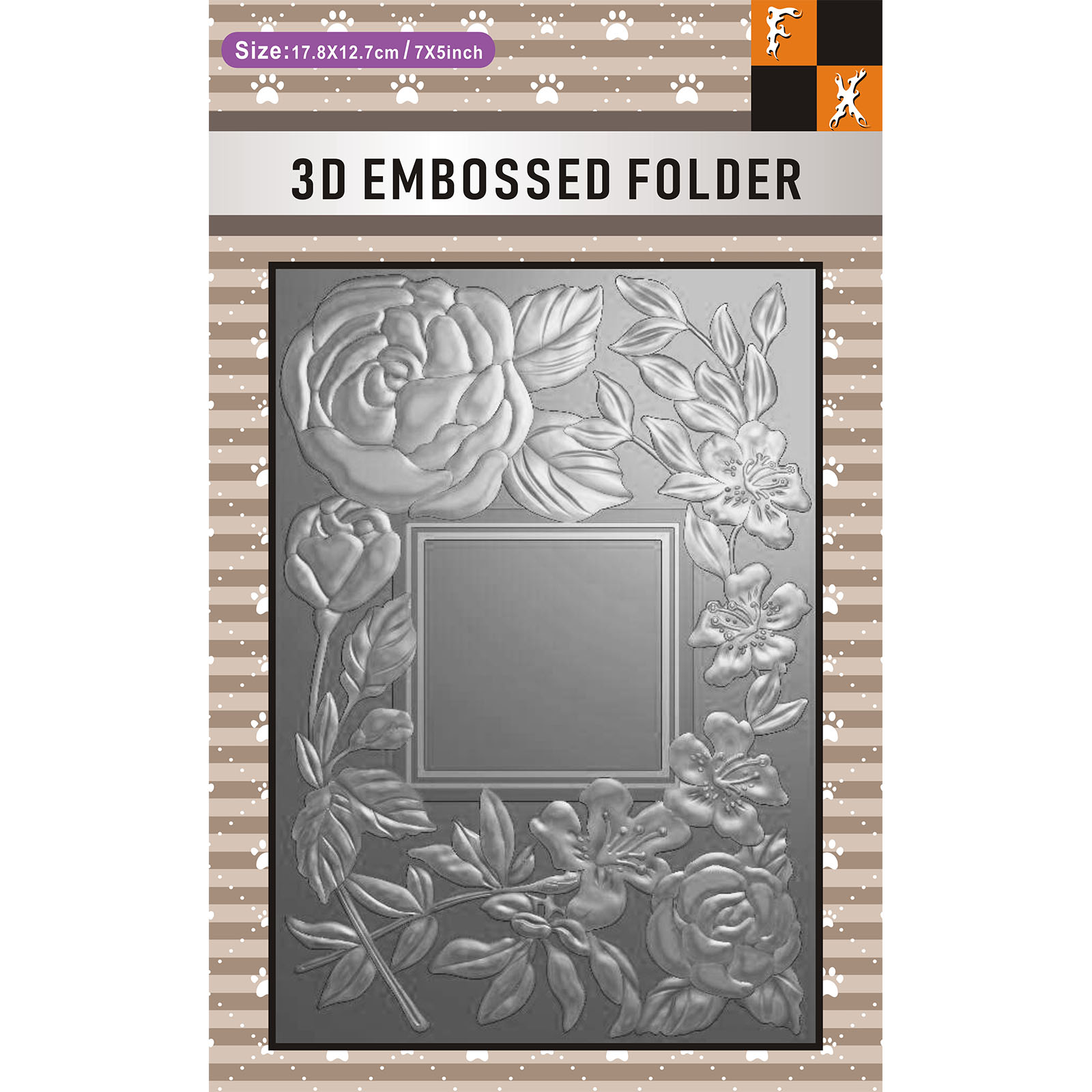 3D Printing Sla - Rechteckiges Fotoalbum mit Blumenrahmen-Design, 3D-geprägter Ordner