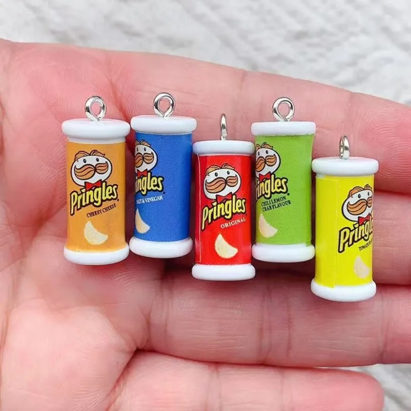 3D Printing Earrings - 10 Stück Simulation von 3D-Kartoffel-Chip-Box-Charms für