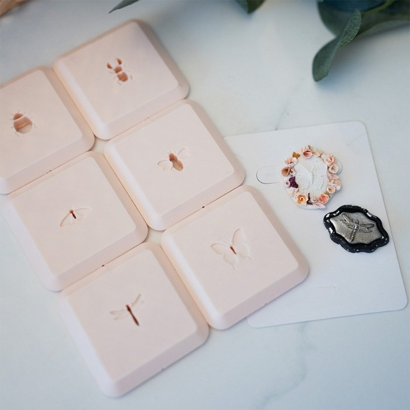 3D Printing Earrings - 3D-Insektenmuster-Form im Sommerstil, Mini-Prägestempel für weiche