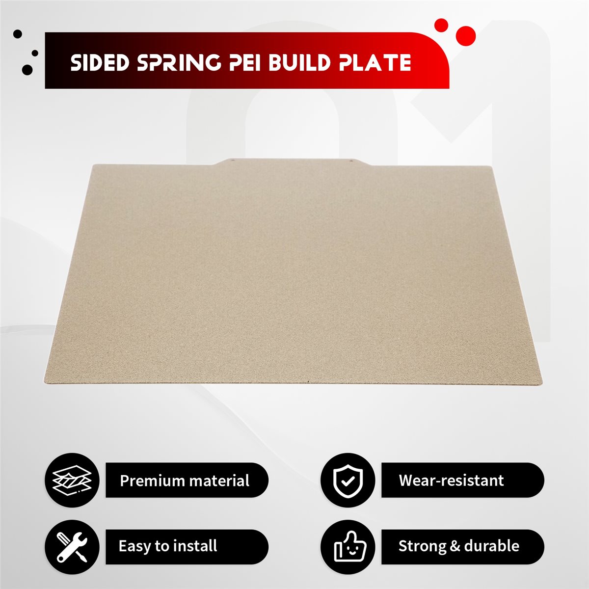 Pei Sheet - TCE PEI-Druckplatte 250x250mm Doppelseitige Federstahlplatte Texturierte