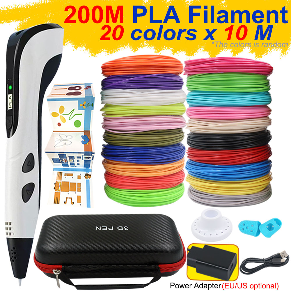3D Printing Pen For Kids - 3D-Druckstift für Kinder mit Netzteil, LCD-Bildschirm,