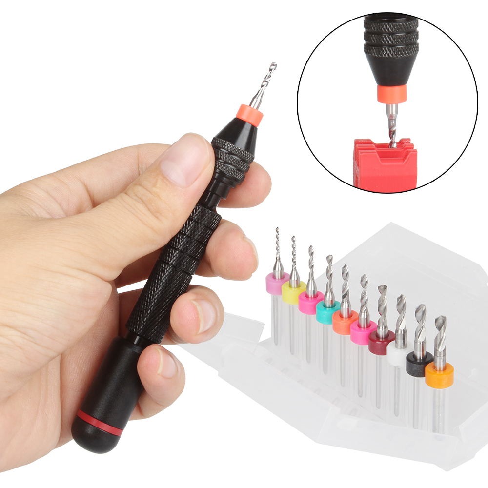 3D Printing Sla - 3D-Drucker-Werkzeugset für SLA/FDM: Handbohrergriff, Drehbohrwerkzeug, manuelle