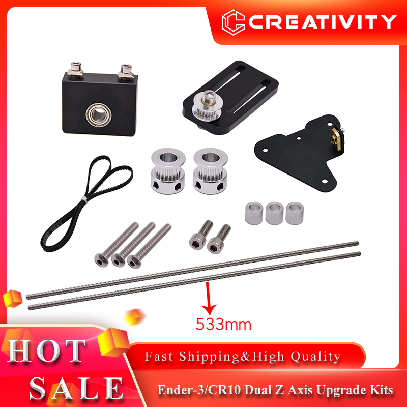 3D Printing Z Axis - 3D-Drucker-Upgrade-Kits für Ender-3/CR10: Dual-Z-Achsen-T8-Leitspindel-Kits mit Aluminiumprofil