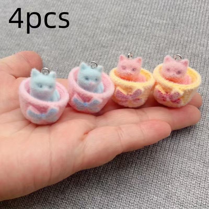 4 Stück 3D-Plüsch-Katzenanhäng – 3D Printing Earrings Bewertung und Preis