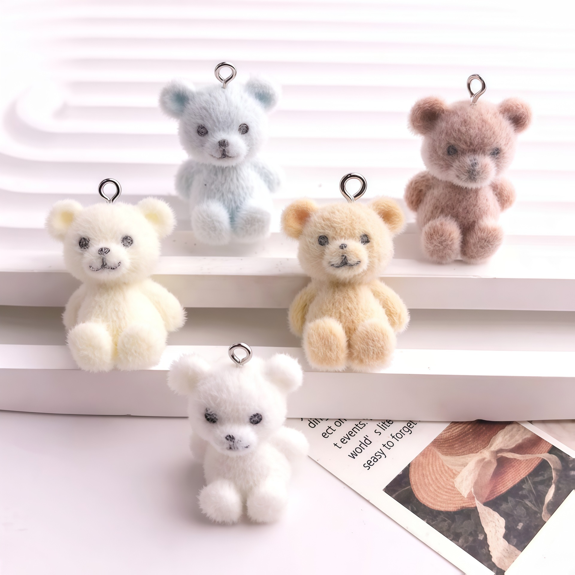 5 Stück 3D beflockter Bär Harz – 3D Printing Earrings Bewertung und Preis
