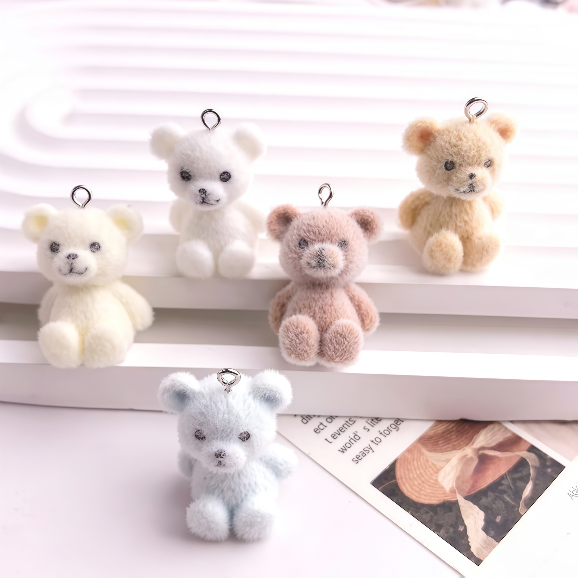 5 Stück 3D beflockter Bär Harz – 3D Printing Earrings Bewertung und Preis