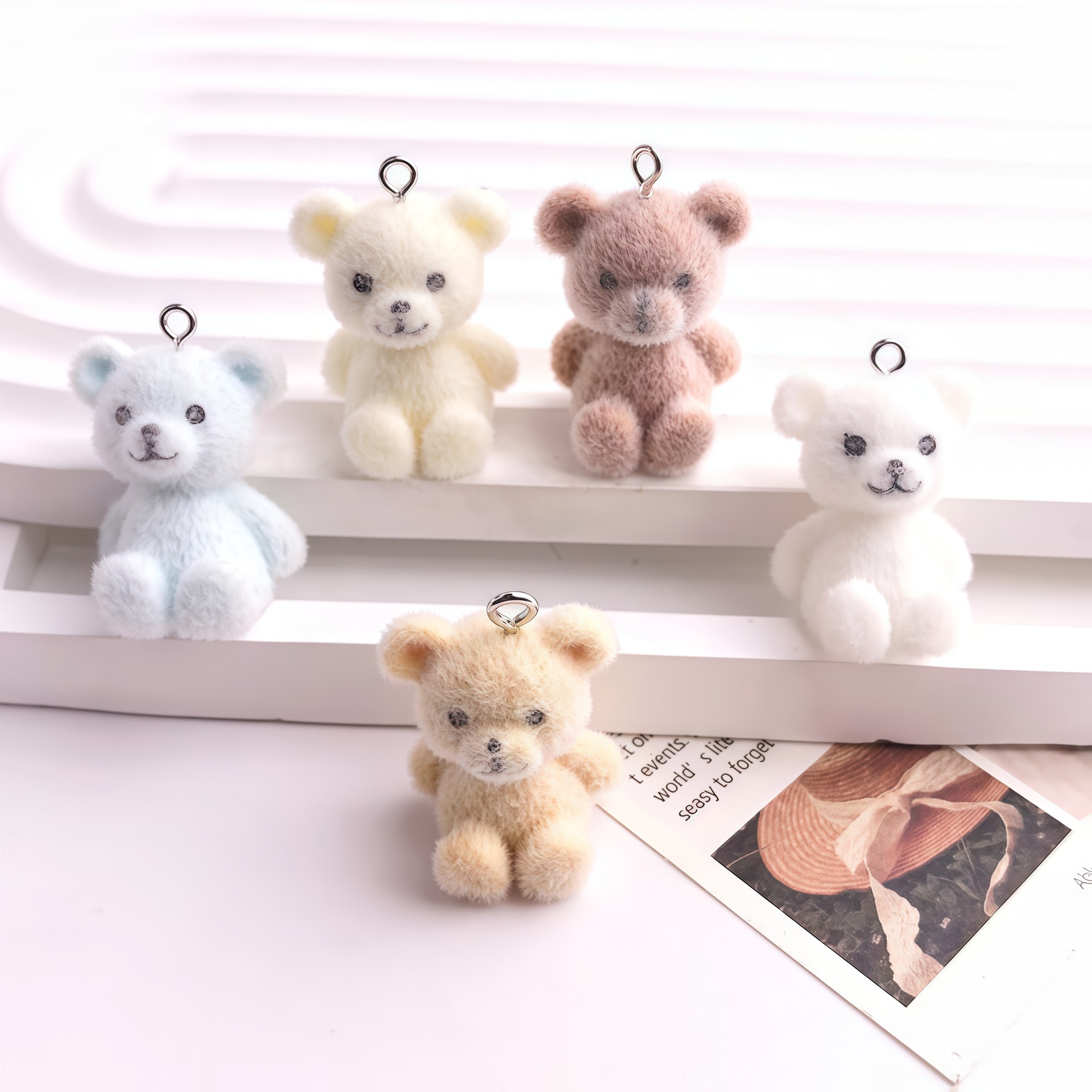 5 Stück 3D beflockter Bär Harz – 3D Printing Earrings Bewertung und Preis