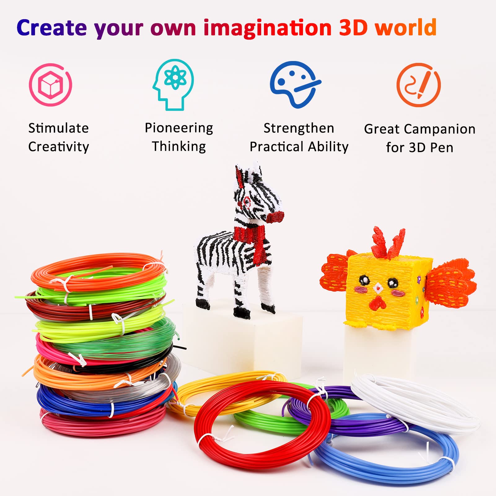 40/32/30 Farben PLA-Filament f – 3D Printing Pen For Kids Bewertung und Preis