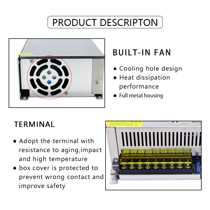 DC48V 720W 800W 1000W 1200W 15 – 3D Printer Power Supply Bewertung und Preis