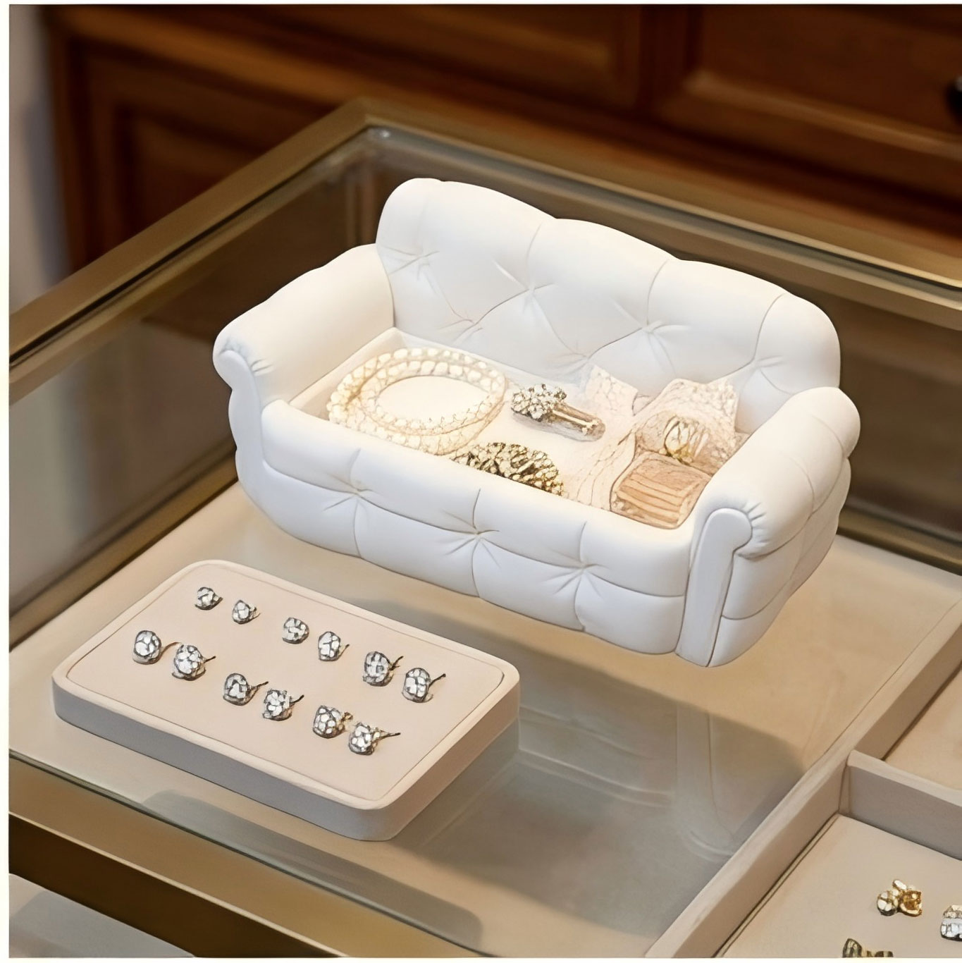 Mini-Sofa-Schmuckaufbewahrungs – 3D Printing Earrings Bewertung und Preis