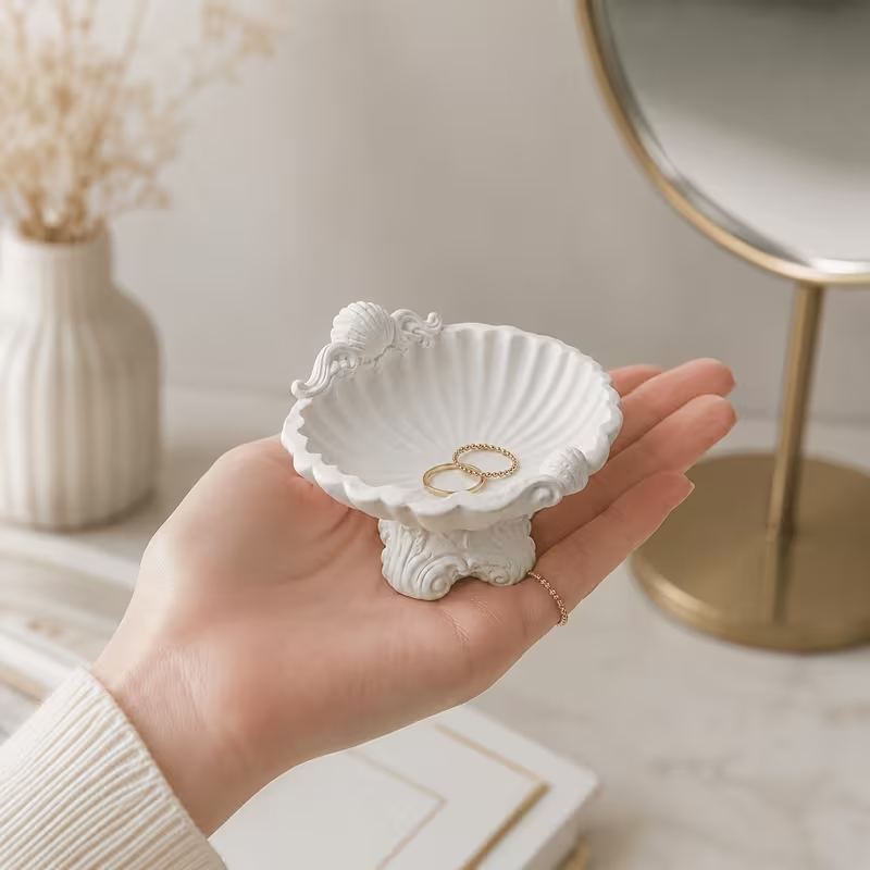 Vintage Barock Muschelförmiges – 3D Printing Earrings Bewertung und Preis